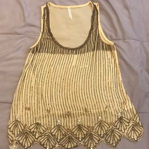 Willow and clay beaded top